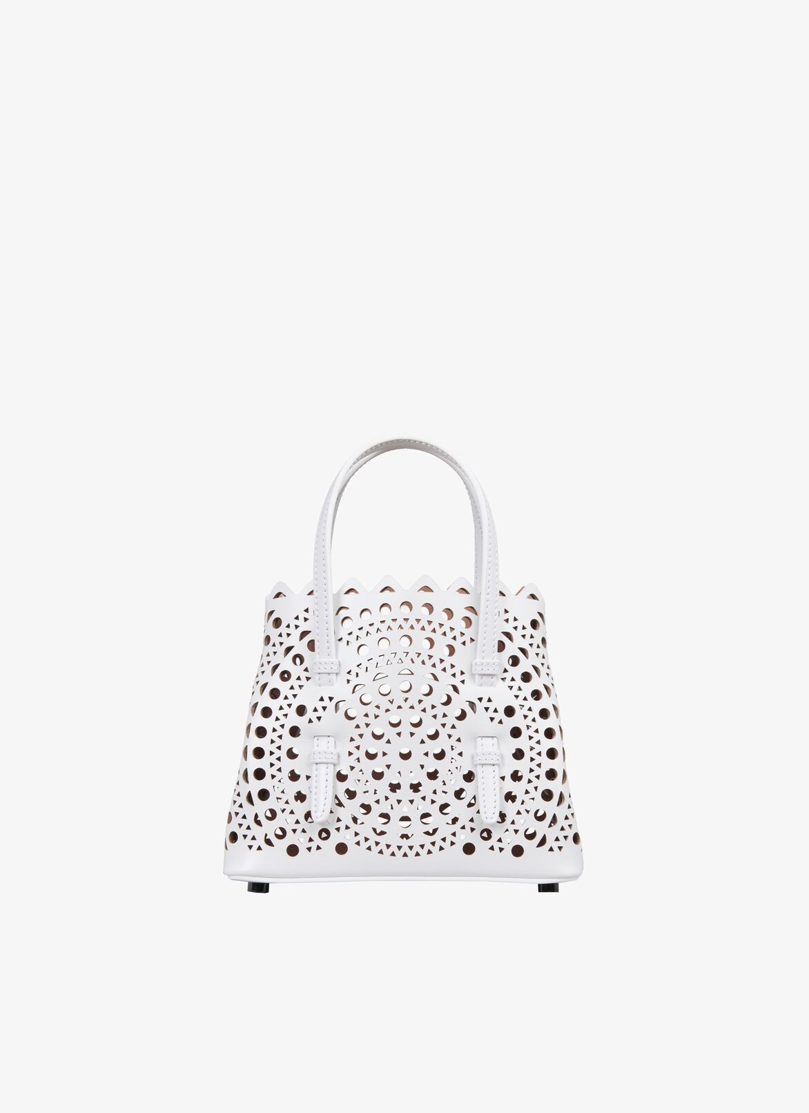 Micro borsa Mina 16 ALAÏA MICRO BORSA MINA 16 BIANCO